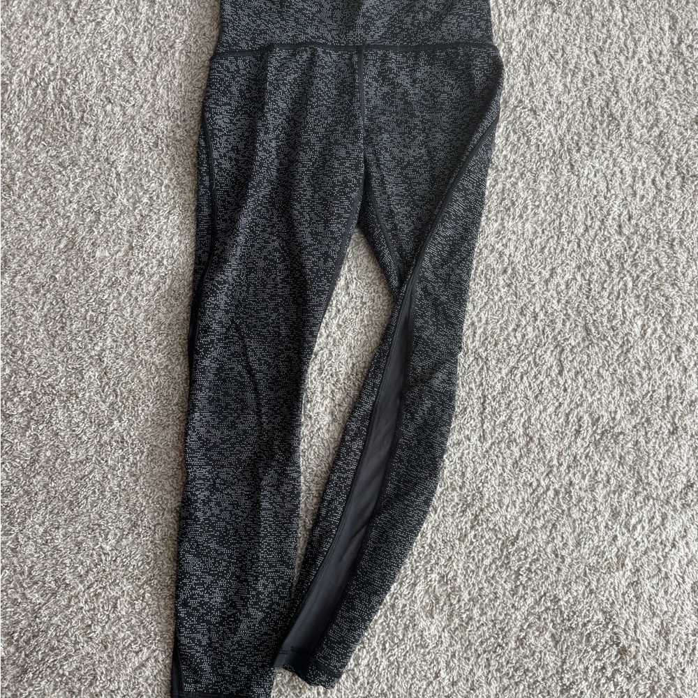 Black and Gray Patterned LuLu Leggings